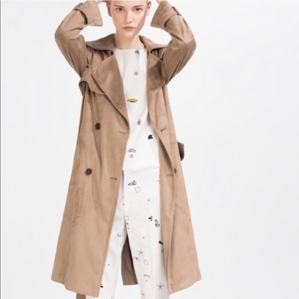 Zara Beige Tan Trench Coat